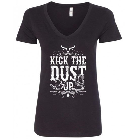 RANCH BRAND - Women's T-Shirt Kick The Dust, black/white